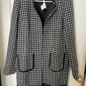 Laundry By Shelli Segal Monochrome Tweed Blazer